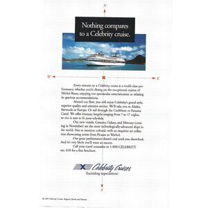 Celebrity Cruises Advertisement 1990s  Vintage Print Ad